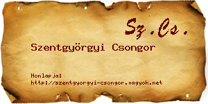 Szentgyörgyi Csongor névjegykártya