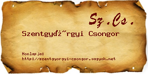 Szentgyörgyi Csongor névjegykártya