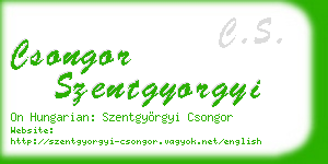 csongor szentgyorgyi business card